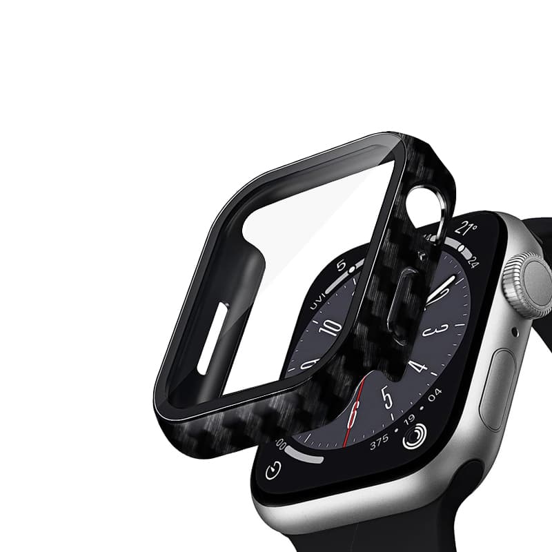 Crong Hybrid Watch Case - Case with glass Apple Watch 41mm (Carbon) 4