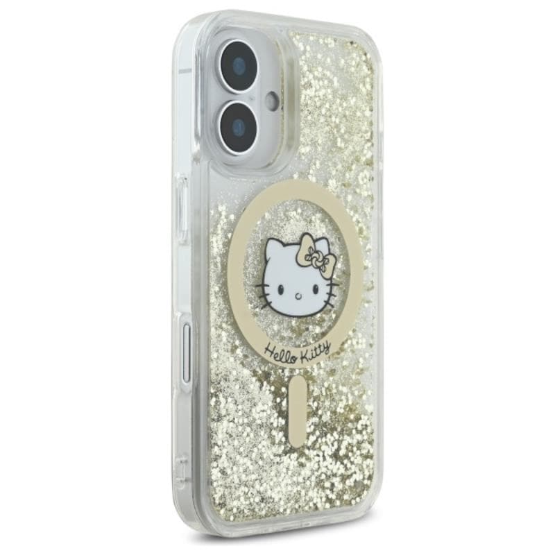 Hello Kitty Liquid Glitter Fever MagSafe - Case for iPhone 16 (white/gold) 4