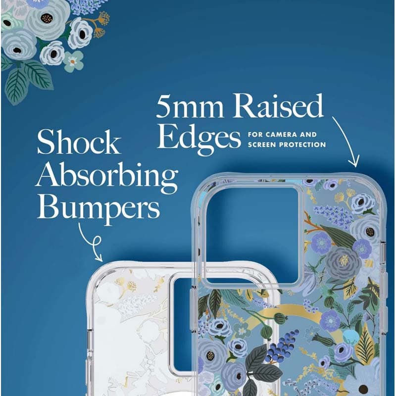 Rifle Paper Clear MagSafe - Case for iPhone 14 Pro Max (Garden Party Blue) 6