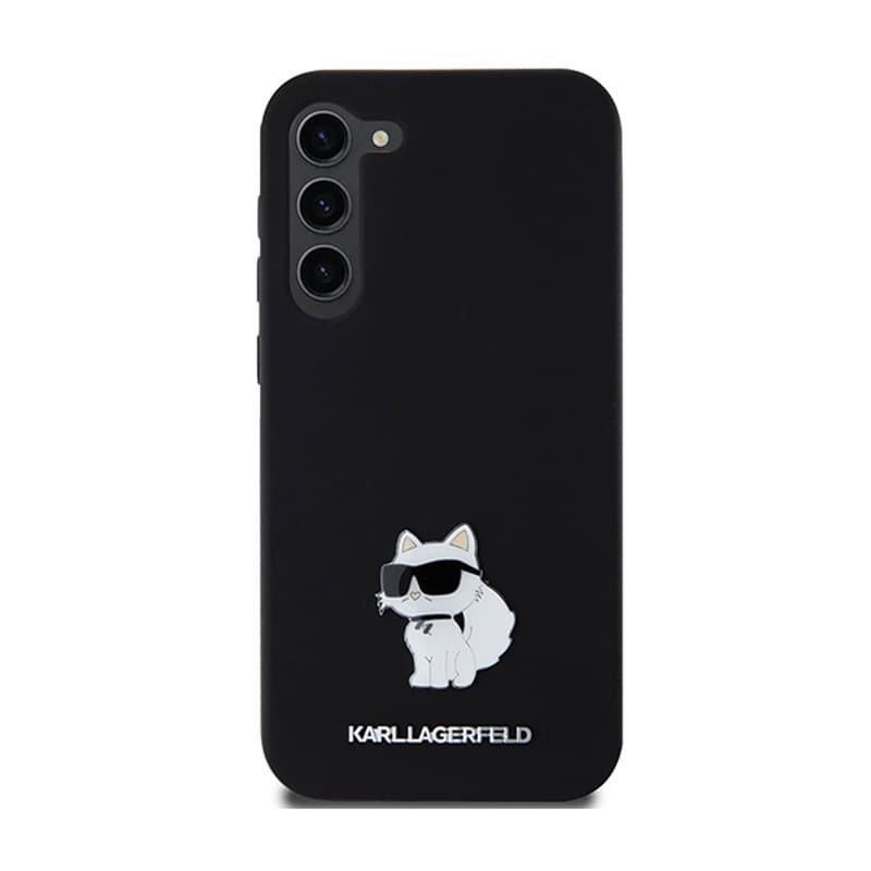 Karl Lagerfeld Silicone Choupette Metal Pin - Case Samsung Galaxy S24+ (czarny) 3