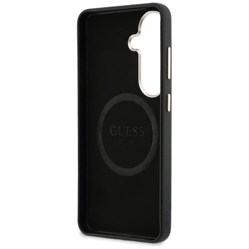 Guess Rhinestone Round Logo MagSafe - Samsung Galaxy S26 Case (Black) 7