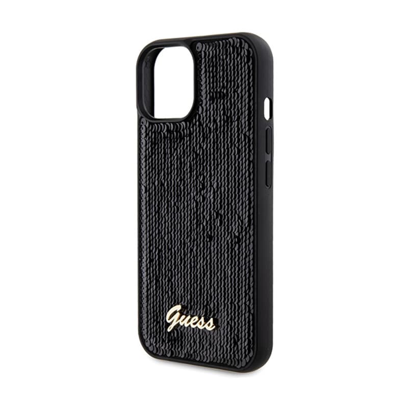 Guess Sequin Script Metal - Case for iPhone 14 (black) 6