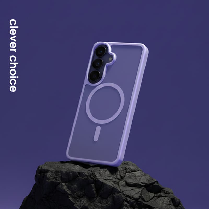 Crong Hybrid Matte Magnetic - MagSafe Case for Samsung Galaxy A57 (lavender) 5