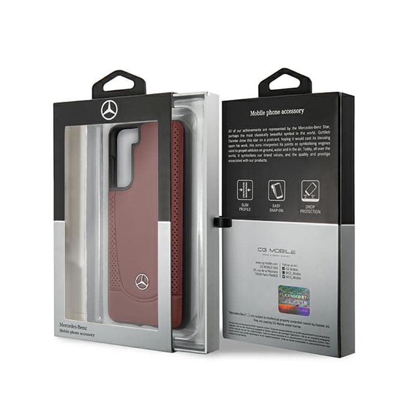 Mercedes Leather Urban Line - Case for Samsung Galaxy S21+ (Red) 8