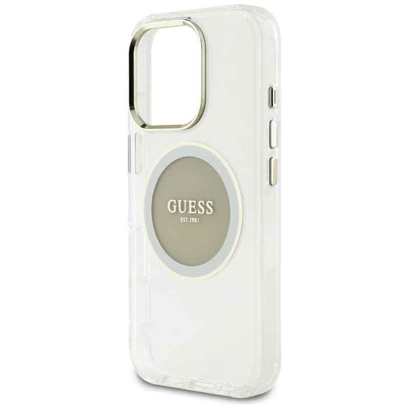Guess IML Metal Colored Circle Classic Logo MagSafe - Case for iPhone 16 Pro Max (gray) 6