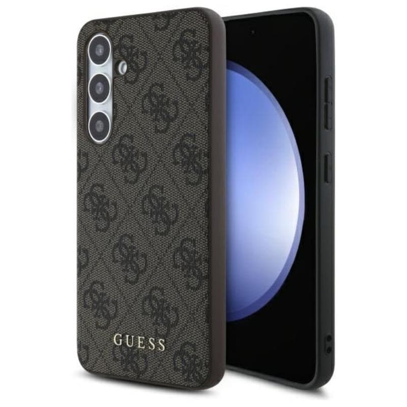 Guess 4G Metal Gold Logo - Case for Samsung Galaxy S24 FE (brown)