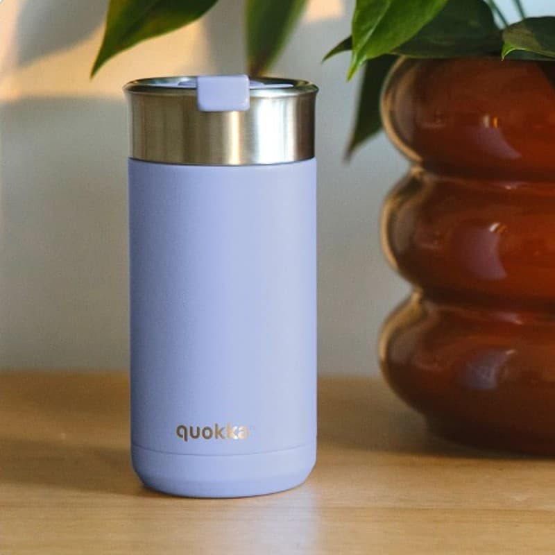 Quokka Boost Coffee Tumbler - Stainless Steel Thermal Mug with Infuser 400ml (Denim Blue) 3