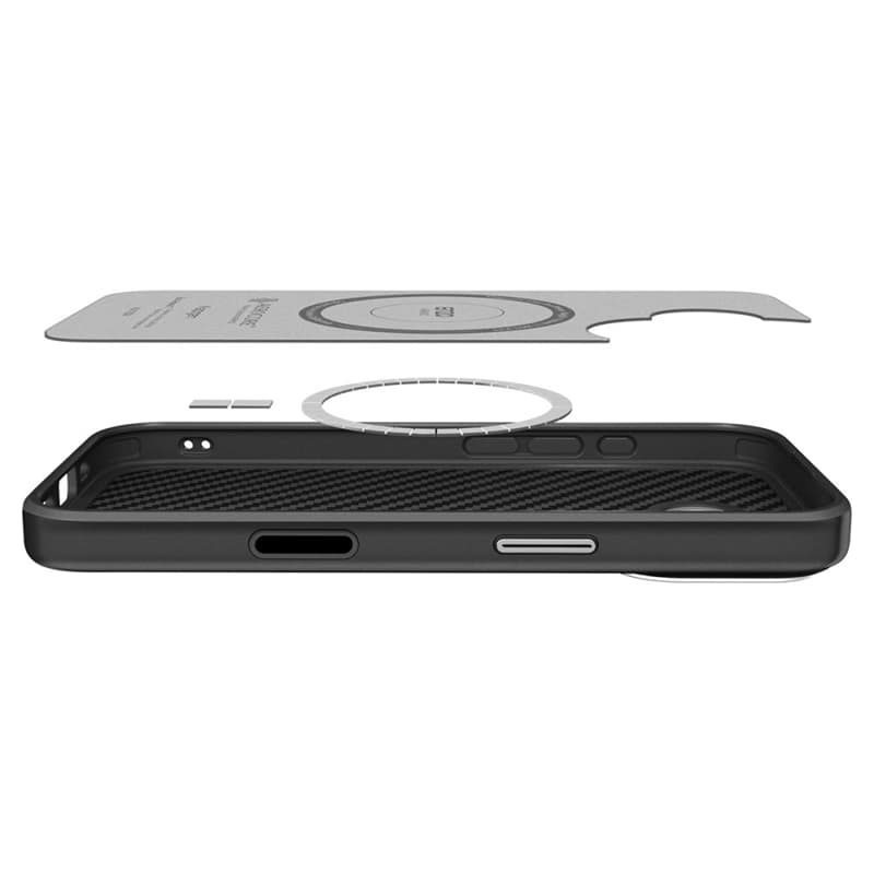Spigen Enzo Aramid T Mag MagSafe - Case for iPhone 17 (Black/Silver)   8