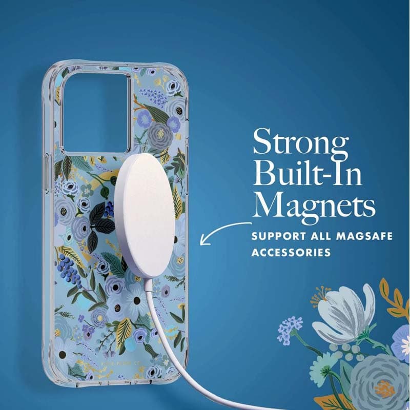 Rifle Paper Clear MagSafe - Case for iPhone 14 Pro Max (Garden Party Blue) 7
