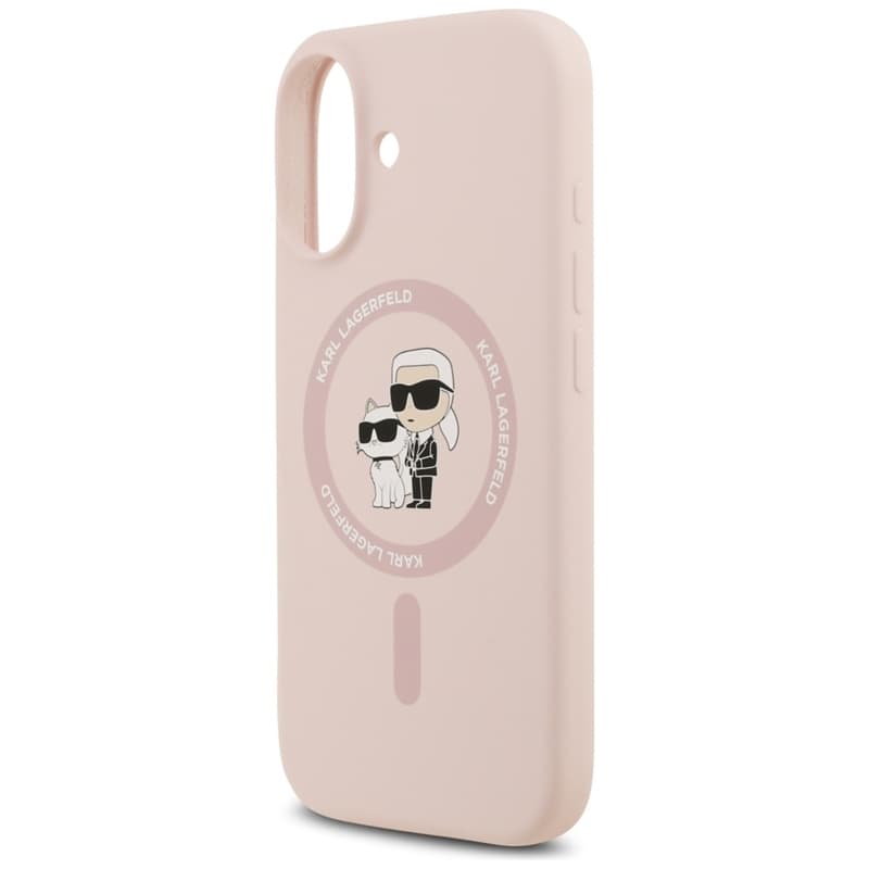 Karl Lagerfeld Silicone Karl & Choupette Ring MagSafe - Case iPhone 17 (pink) 6