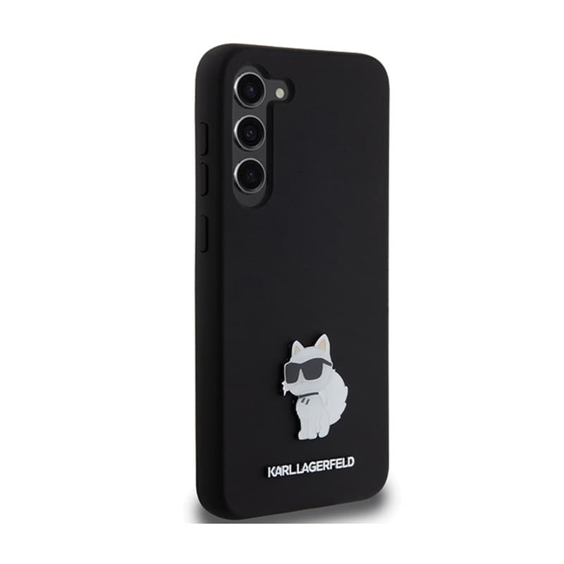 Karl Lagerfeld Silicone Choupette Metal Pin - Case Samsung Galaxy S24+ (czarny) 4