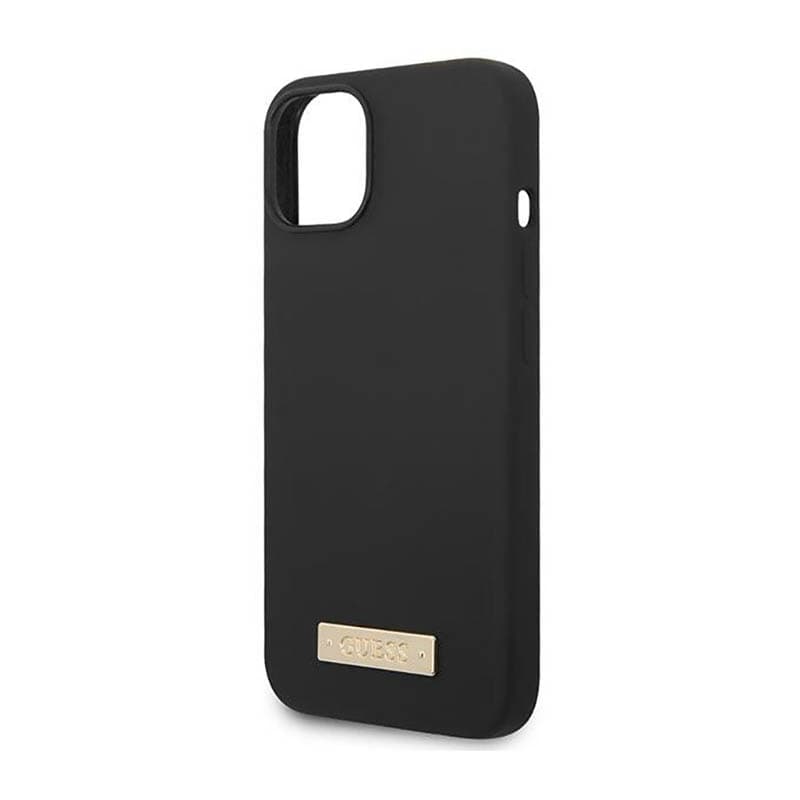 Guess Silicone Logo Plate MagSafe - Case for iPhone 14 Plus (Black) 6