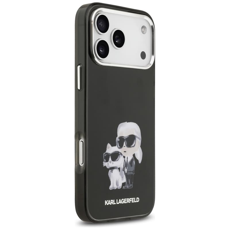 Karl Lagerfeld IML Aquarelle Karl & Choupette & Logo MagSafe - Case iPhone 17 Pro (Black) 4