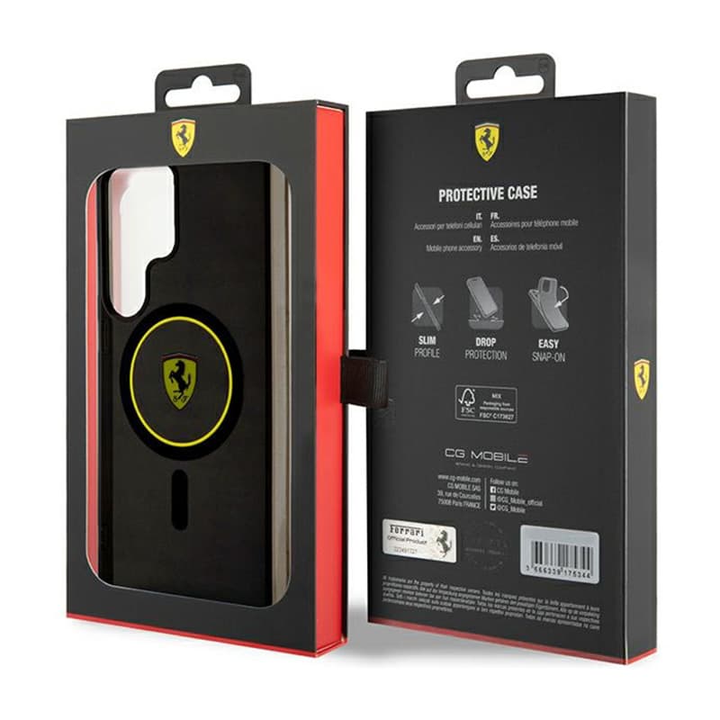 Ferrari IML Smoked Inner Circle Line MagSafe - Case for Samsung Galaxy S24 Ultra (black) 8