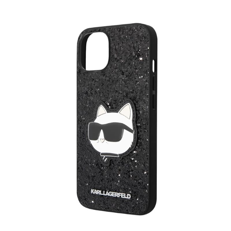 Karl Lagerfeld NFT Glitter Choupette Patch - Case for iPhone 14 Plus (Black) 6