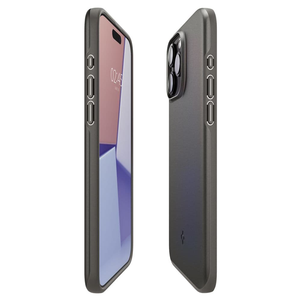 Spigen Thin Fit - Case for iPhone 15 Pro (Gunmetal) 8