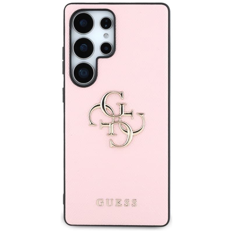 Guess Grained Big 4G Logo Small Classic Logo - Case for Samsung Galaxy S25 Ultra (pink) 3