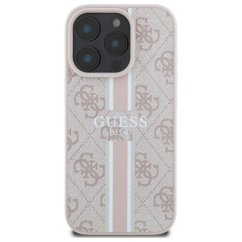 Guess 4G Printed Stripes MagSafe - Case for iPhone 16 Pro Max (pink) 3