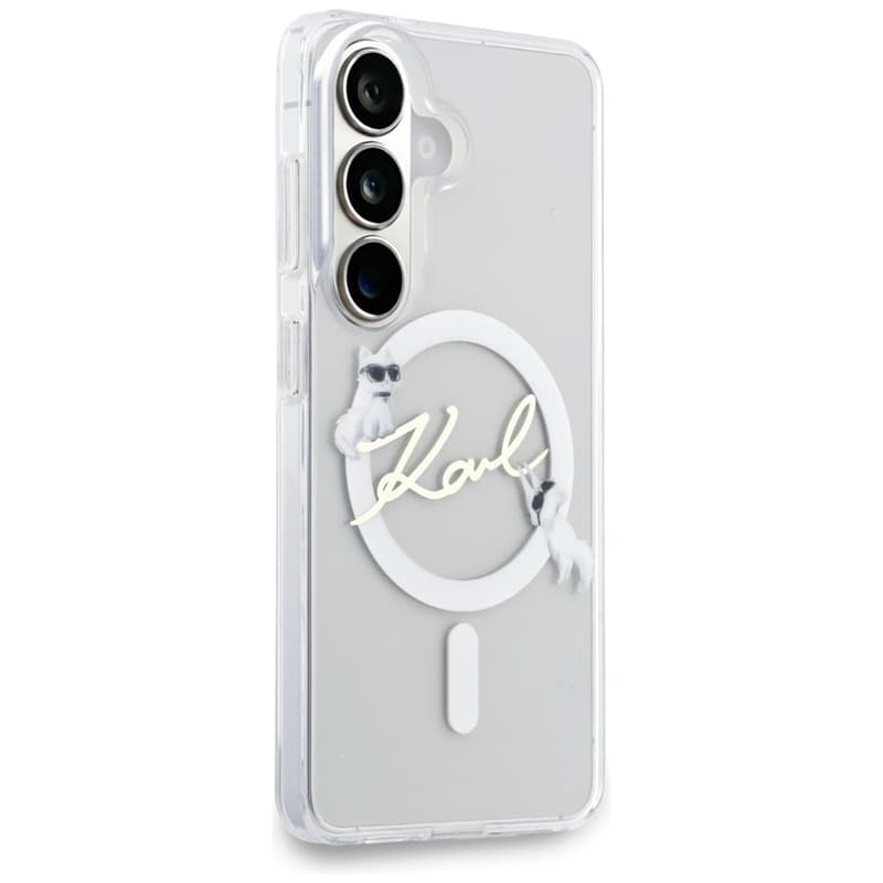 Karl Lagerfeld IML KC Script MagSafe - Samsung Galaxy S26 Case (Clear) 4