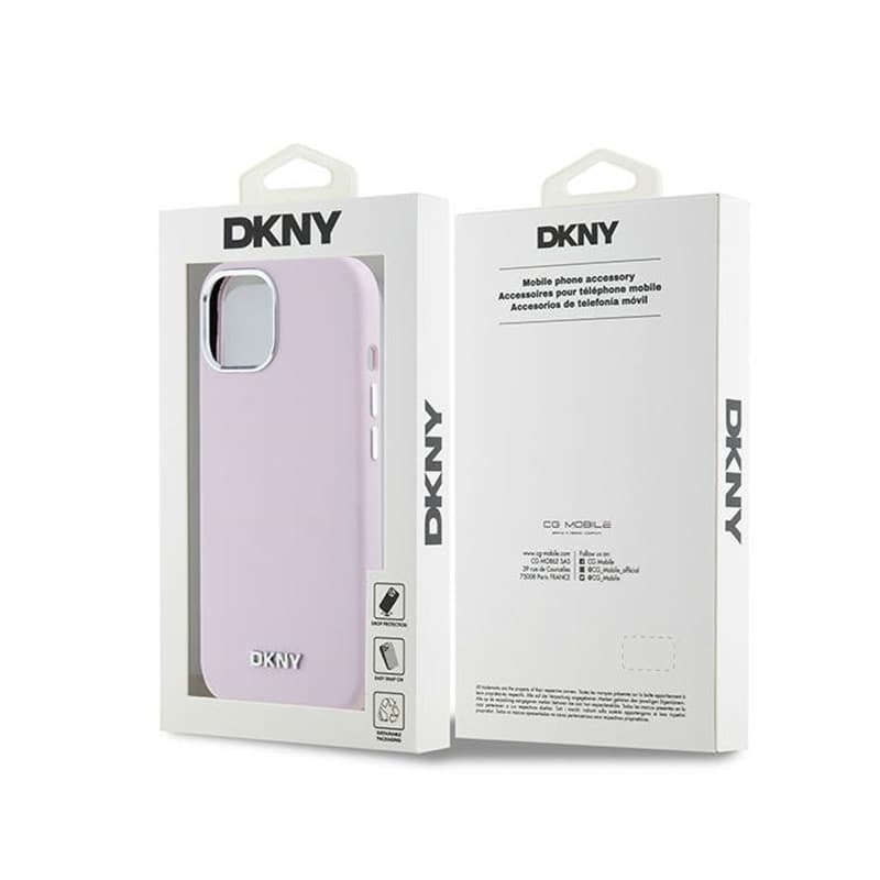 DKNY Liquid Silicone Small Metal Logo MagSafe - Case for iPhone 15 / 14 / 13 (pink) 8