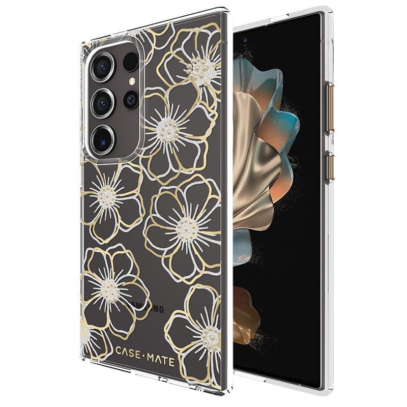 Case-Mate Floral Gems - Case for Samsung Galaxy S24 Ultra (Gold) 6