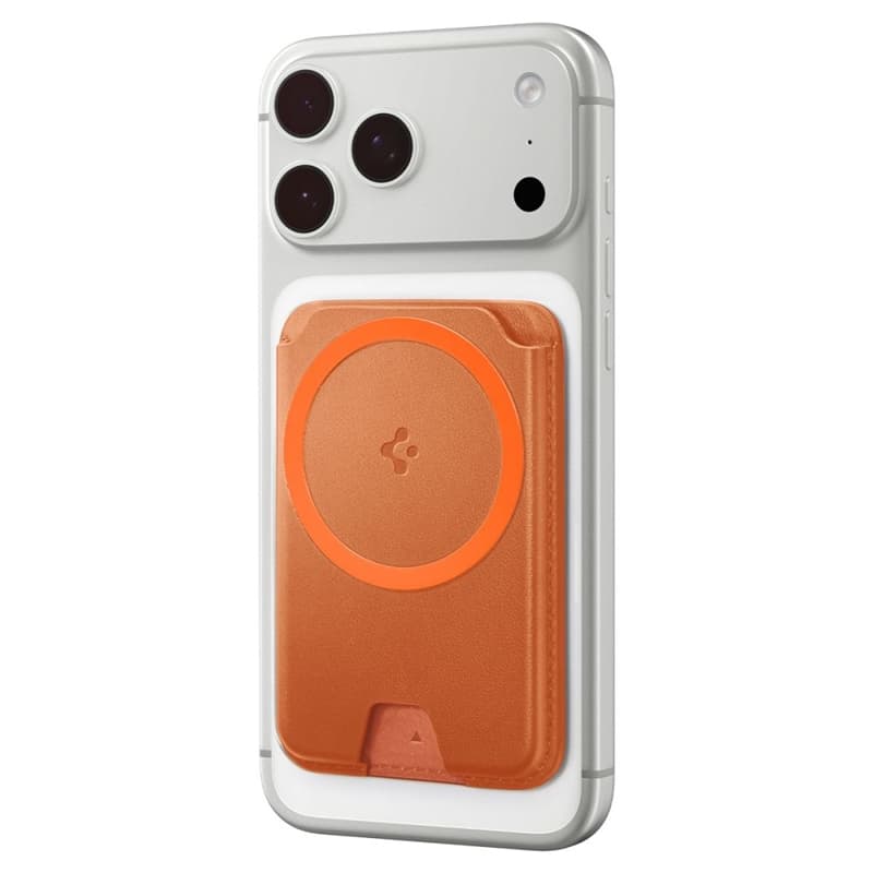 Spigen Valentinus MagFit + MagSafe - Magnetic Wallet (Metallic Orange) 6
