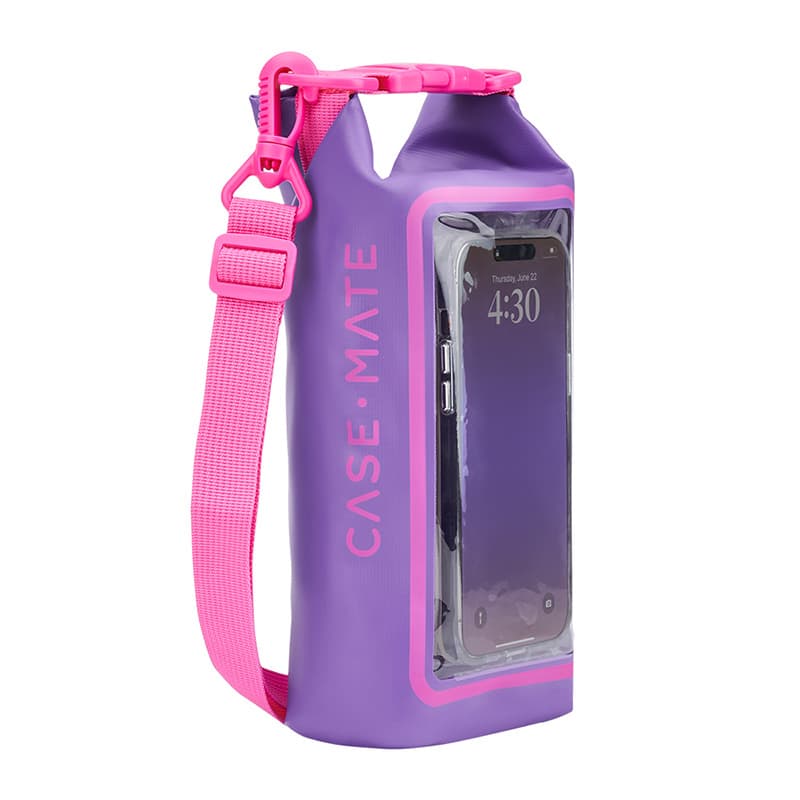 Case-Mate Waterproof Mini Phone Bucket Dry Bag - Waterproof bag with phone pocket up to 7" (Purple Paradise) 3