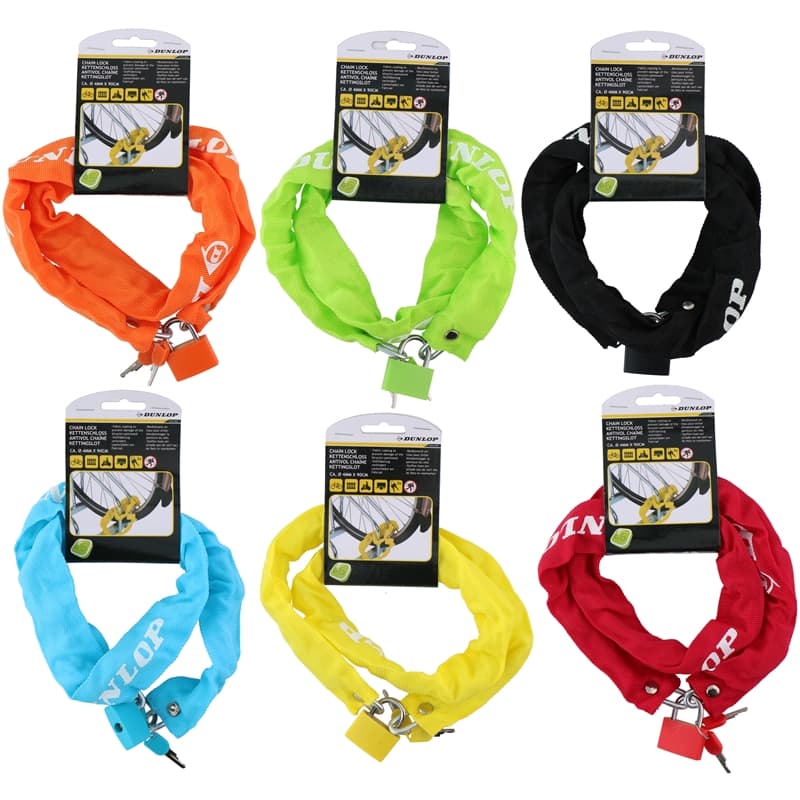 Dunlop - Anti-theft bicycle lock 90 cm (Yellow) 3