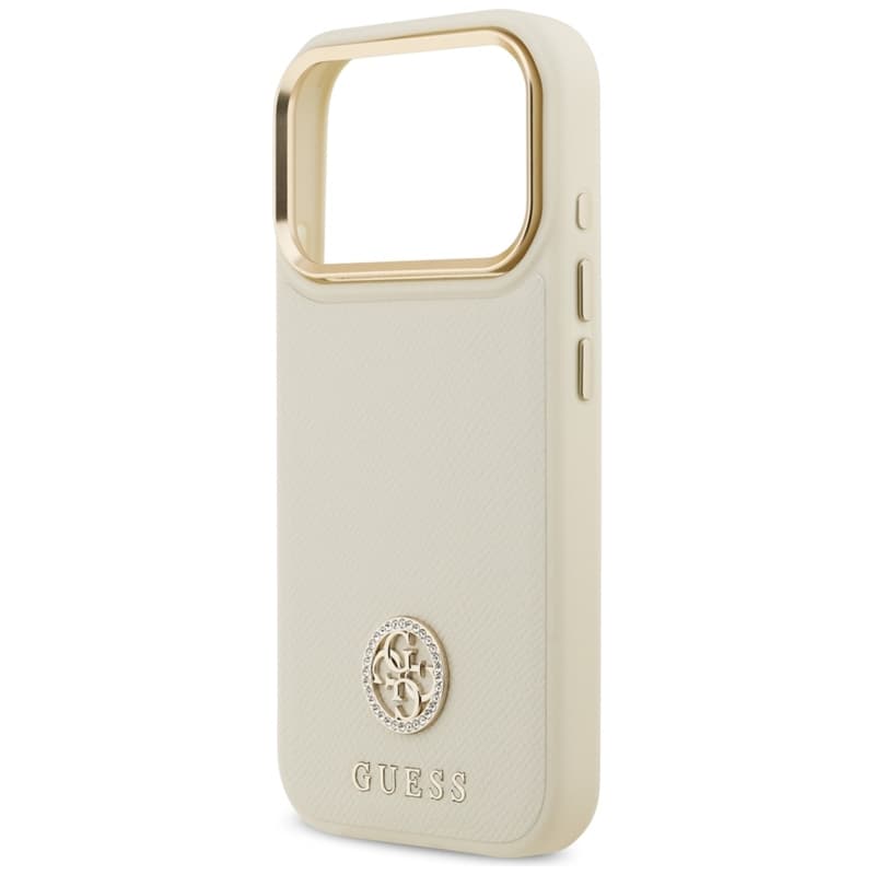 Guess Grained Strass Logo MagSafe - Case iPhone 17 Pro (beige) 6