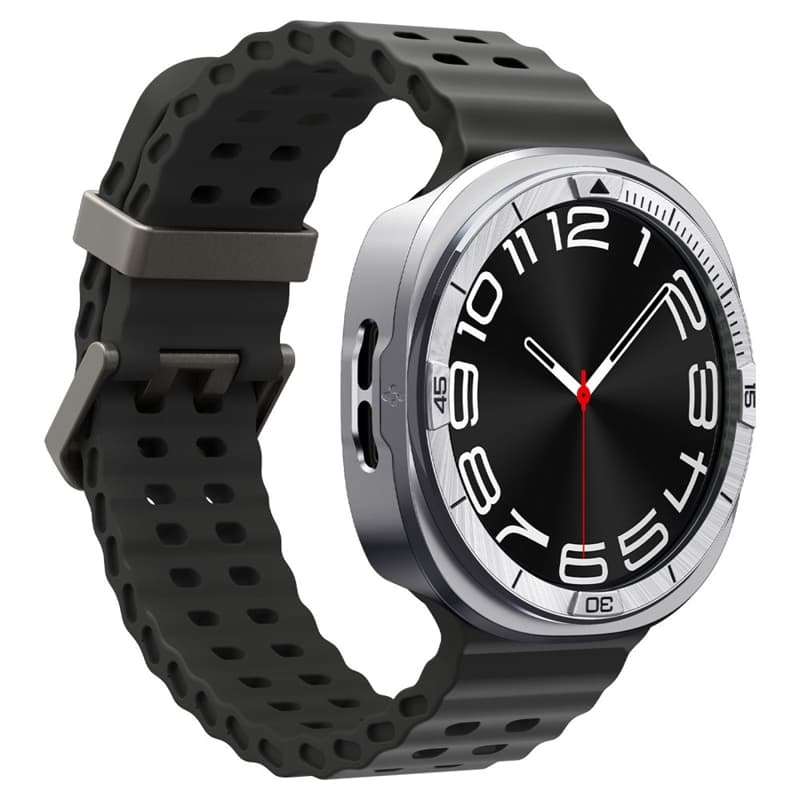Spigen Bezel Tune Pro Pilot - Case / Protective Bezel for Samsung Galaxy Watch 8 44 mm (Silver) 7