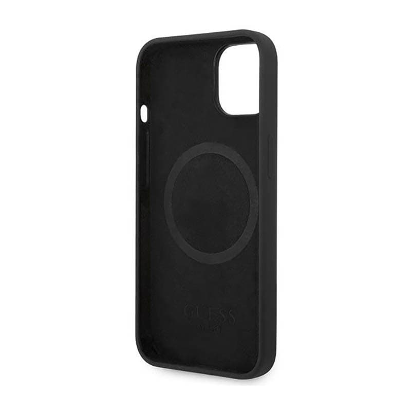 Guess Silicone Logo Plate MagSafe - Case for iPhone 14 Plus (Black) 7