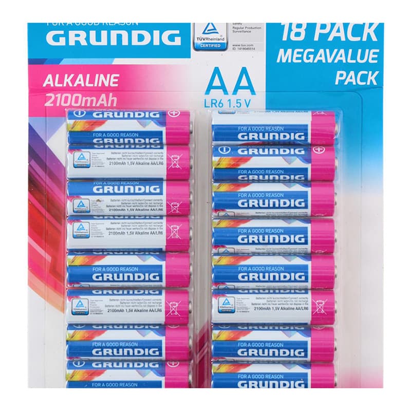 Grundig - Set of alkaline batteries AA / LR6 1.5V 18 pcs. 3
