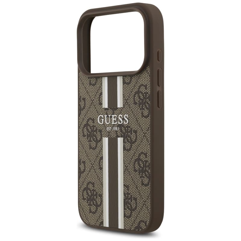 Guess 4G Printed Stripes MagSafe - Case iPhone 17 Pro (brown) 6