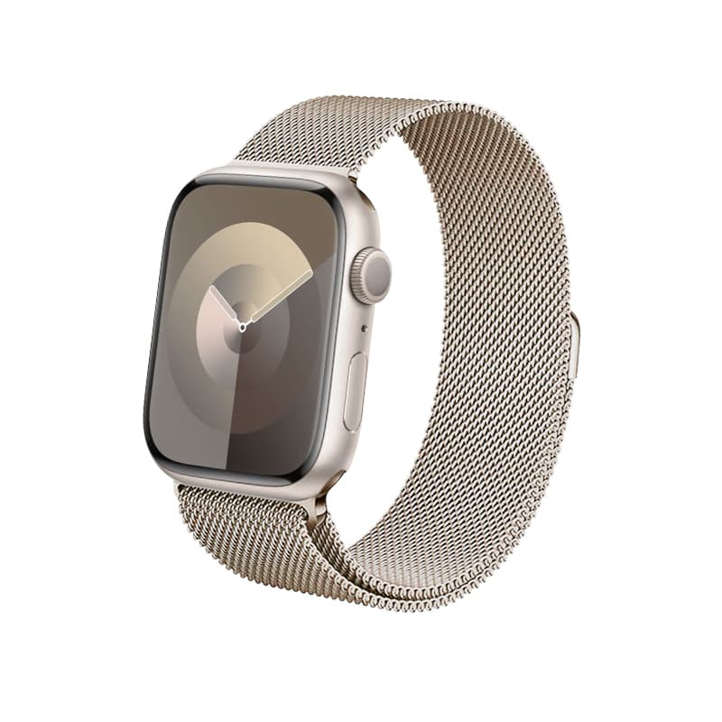 Crong Milano Steel – Stainless Steel Strap for Apple Watch 44/45/46/49mm (Champagne) 2