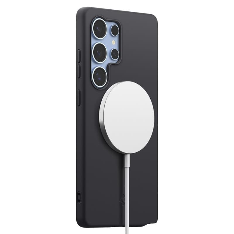Spigen Silicone Fit Mag MagSafe - Case for Samsung Galaxy S25 Ultra (Black) 6