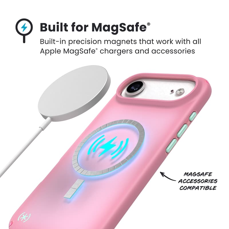 Speck Presidio Lux MagSafe - iPhone Air Case (Ibis Pink / Dark Ibis / Kanon Green) 5