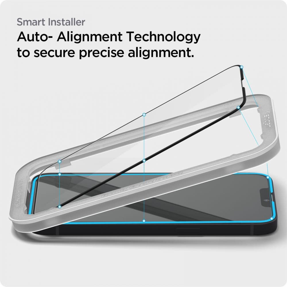 Spigen Alm Glass FC 2-Pack - Tempered Glass for iPhone 17e / 16e / 14 / 13 / 13 Pro 2 pcs (Black Frame) 6
