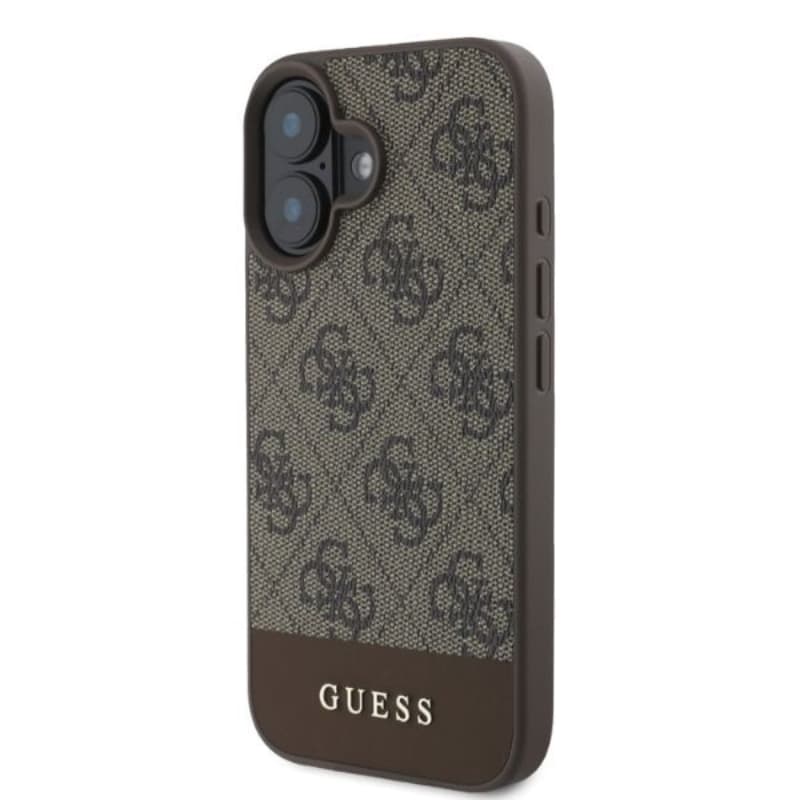 Guess 4G Bottom Stripe - Case for iPhone 16 (brown) 2