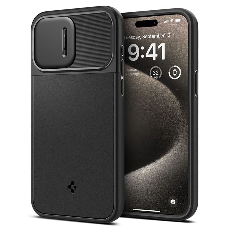 Spigen Optik Armor Mag MagSafe - Case for iPhone 15 Pro Max (Black) 2