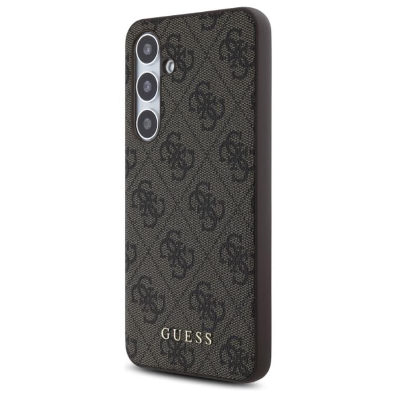 Guess 4G Metal Gold Logo - Case for Samsung Galaxy S24 FE (brown) 2