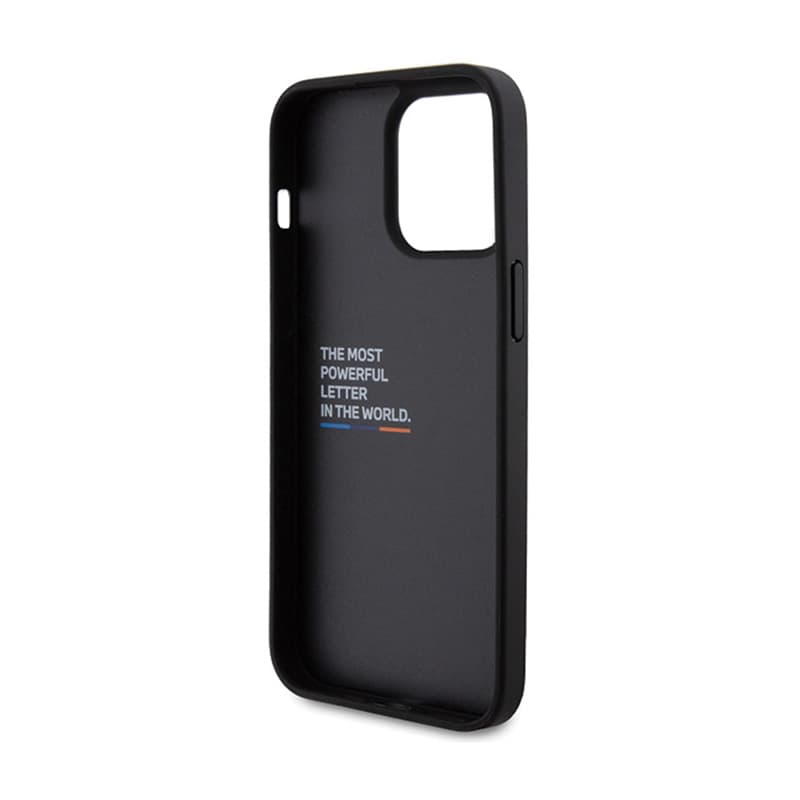 BMW Leather Carbon Blue Line - Case for iPhone 15 Pro Max (black) 7