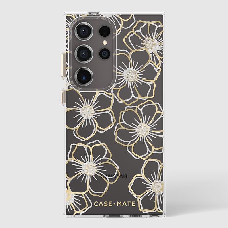 Case-Mate Floral Gems - Case for Samsung Galaxy S24 Ultra (Gold) 7