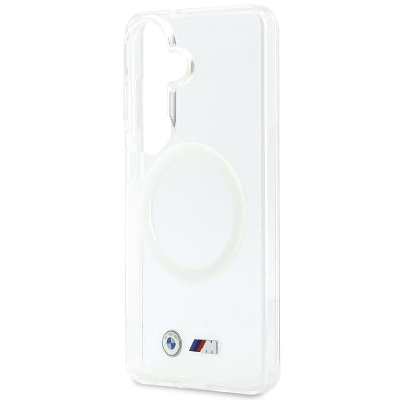 BMW IML Shockproof Metal Logo MagSafe - Samsung Galaxy S26 Case (Transparent) 6
