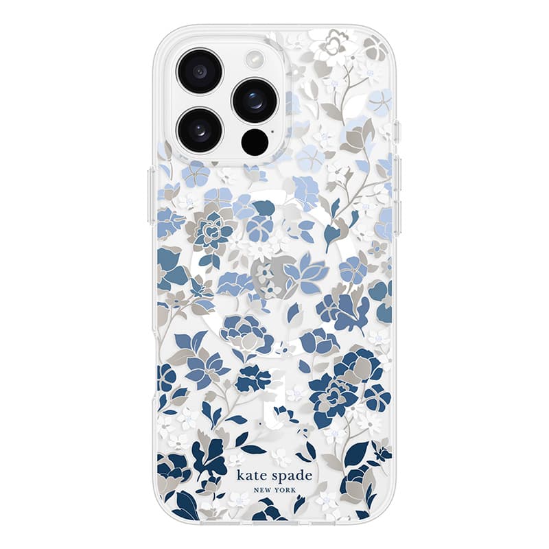 Kate Spade New York Protective Gems MagSafe - Case for iPhone 16 Pro Max (Flowerbed Blue) 2