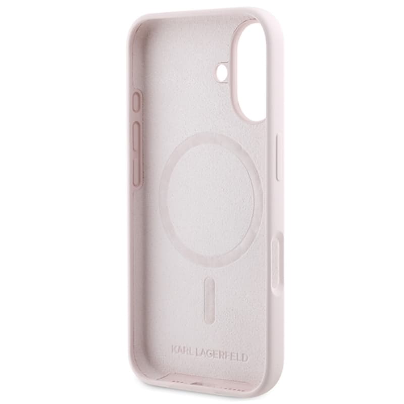 Karl Lagerfeld Silicone Karl & Choupette Ring MagSafe - Case iPhone 16 (pink) 7
