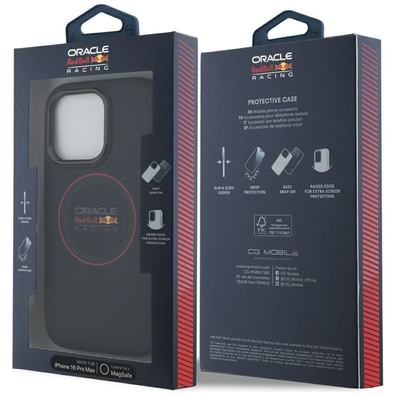 Red Bull Leather Red Ring MagSafe - iPhone 16 Pro Max Case (Navy Blue) 8