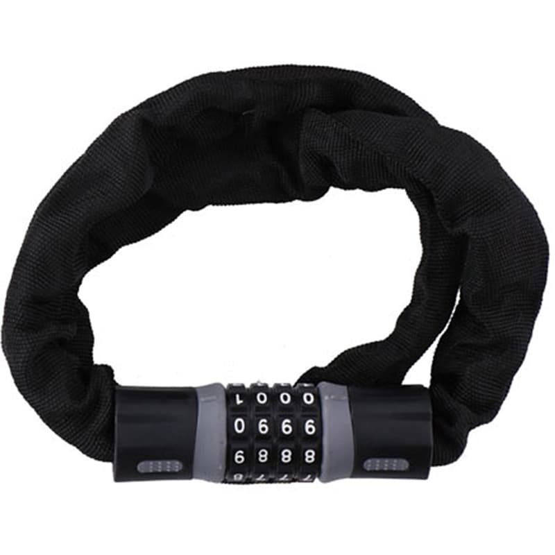 Dunlop - Bicycle Lock with Combination Chain (Black)