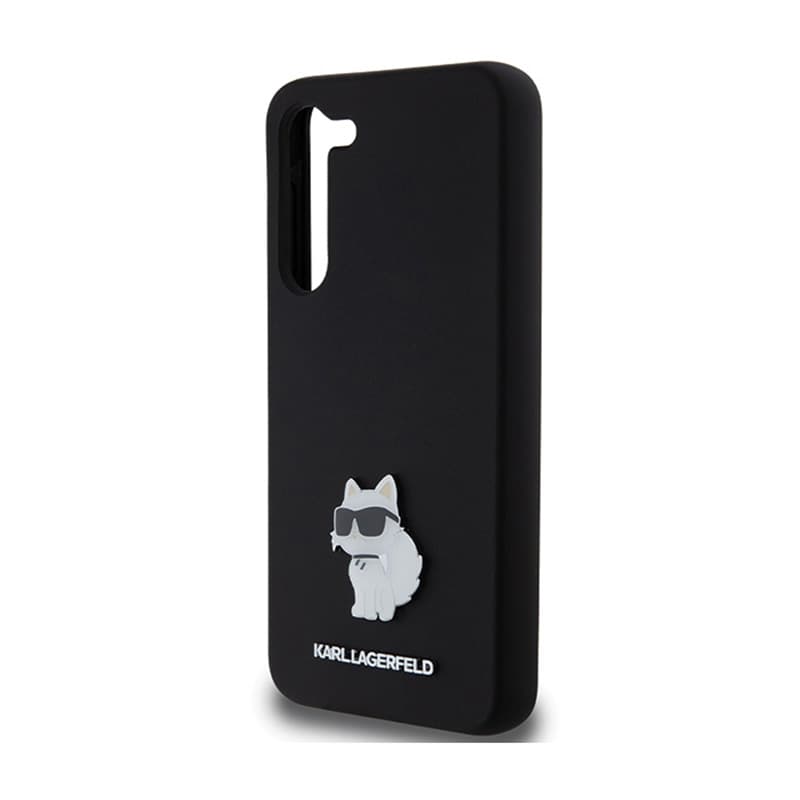 Karl Lagerfeld Silicone Choupette Metal Pin - Case Samsung Galaxy S24+ (czarny) 6