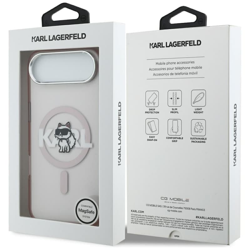 Karl Lagerfeld IML Choupette Sketch Logo MagSafe - Case iPhone Air (pink) 8