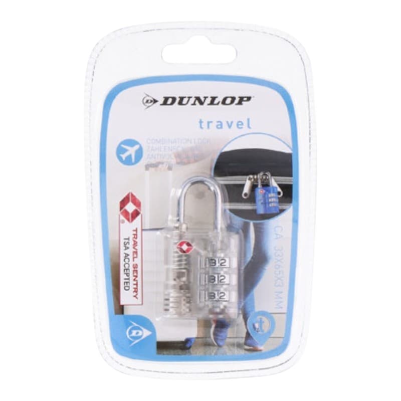 Dunlop - TSA combination lock for suitcase / luggage (White) 2
